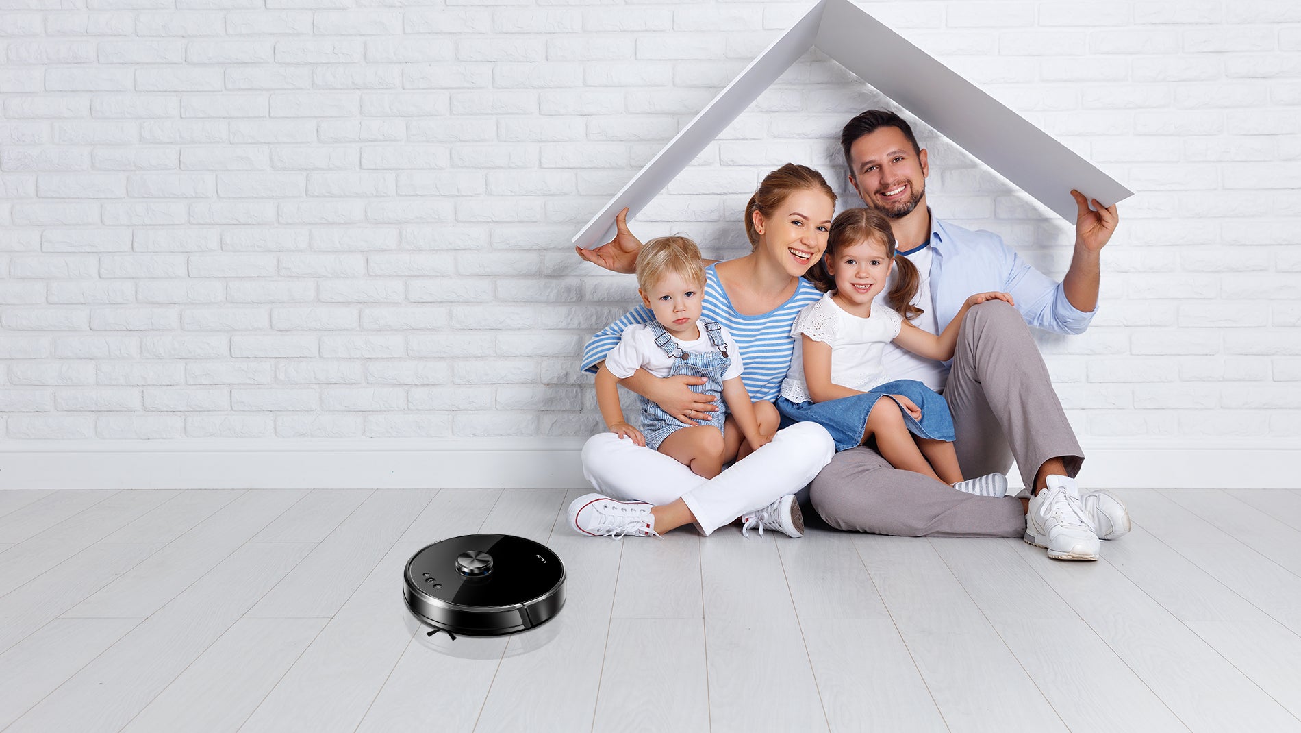 ポンポコリン子　ブラック38 Aspirador de pó robô, limpador de janelas robô - LILIN